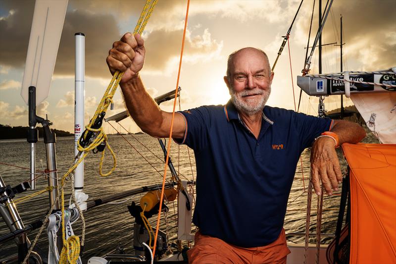 Don McIntyre onboard his 19ft Class Globe 5.80 MINI `Trekka` in Antigua, after the 3500NM solo race GLOBE580TRANSAT.COM. In Dec 2021 - photo © Jan Kasl