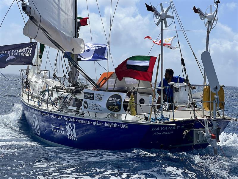 Abhilash Tomy (43) / India / Rustler 36 – ” BAYANAT ” at GGR2022 Lanzarote Film Drop photo copyright Aïda Valceanu / GGR2022 taken at  and featuring the Golden Globe Race class