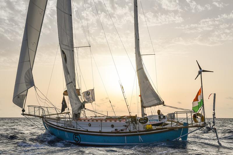 Abhilash Tomy (India) ‘s strong mentality has overcome his 2018 ordeals, but his body hasn't fully recovered yet. He passed all required medical checks to enter the 2022 GGR photo copyright GGR 2018 / Christophe Favreau taken at  and featuring the Golden Globe Race class