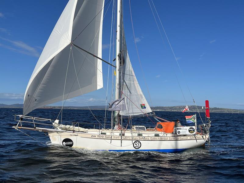 #GGR2022 Kirsten Neuschäfer (ZAF)'s twin headsails photo copyright GGR2022 / DD&JJ taken at  and featuring the Golden Globe Race class