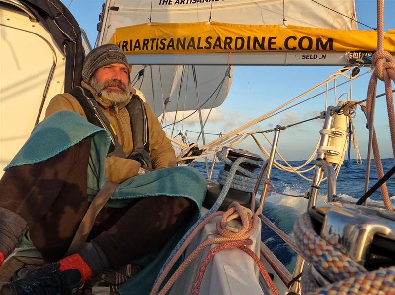 #GGR2022 Michael Guggenberger (Austria) – Biscay 36 “NURI”: The temperature is dropping to 8 degrees plus wind chill on the descent towards the Horn photo copyright Michael Guggenberger / GGR2022 taken at  and featuring the Golden Globe Race class