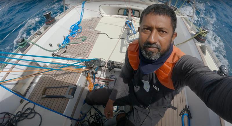 #GGR2022 Abhilash Tomy (India) – Rustler 36 ” BAYANAT”: Half Aviator, half McGiver, the 100% sailing adventurer has proved resilient and resourceful photo copyright Abhilash Tomy /GGR2022 taken at  and featuring the Golden Globe Race class