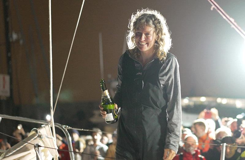 Kirsten Neuschäufer is the first woman to win the solo Golden Globe Race photo copyright GGR taken at  and featuring the Golden Globe Race class