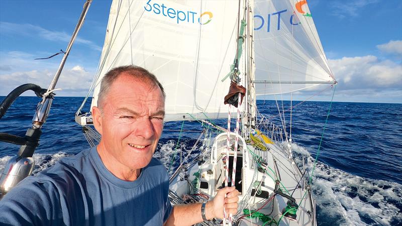Tapio onboard his beloved ASTERIA - photo © Tapio Lehtinen / GGR