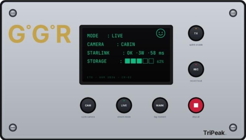 Proposed GGR Live Window skipper control board, designed to protect 1968 ethos of the GGR. The sailor has only simple ON/OFF controls to transmit live video during their scheduled window, with no data readout, no incoming info and no communication functio photo copyright TriPeak / GGR2026 taken at  and featuring the Golden Globe Race class