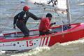 The GP14 team on 'Red Baron' during the 2022 Mac 24 Hour Challenge © Angela Caroline Gray