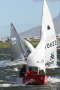 The GP14 team on 'Red Baron' during the 2022 Mac 24 Hour Challenge © Angela Caroline Gray