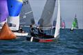 Ger Owens & Melanie Morris lead Robert Dickson & Adrian Lee during the GP14 Championship of Ireland at Sutton Dinghy Club © Louise Boyle, Charles Sargent & Andy Johnston 