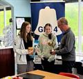Jessic Skelding and Harriet Dumbleton win the Hazelock Cup in the GP14 National Youth Championship 2024 at Winsford Flash © Oliver Dumblton