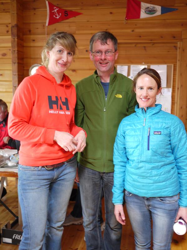 Silve Fleet Winners Katie and Michelle at the GP14 Hot Toddy Championship at Mullingar photo copyright Laura McFarland taken at Mullingar Sailing Club and featuring the GP14 class