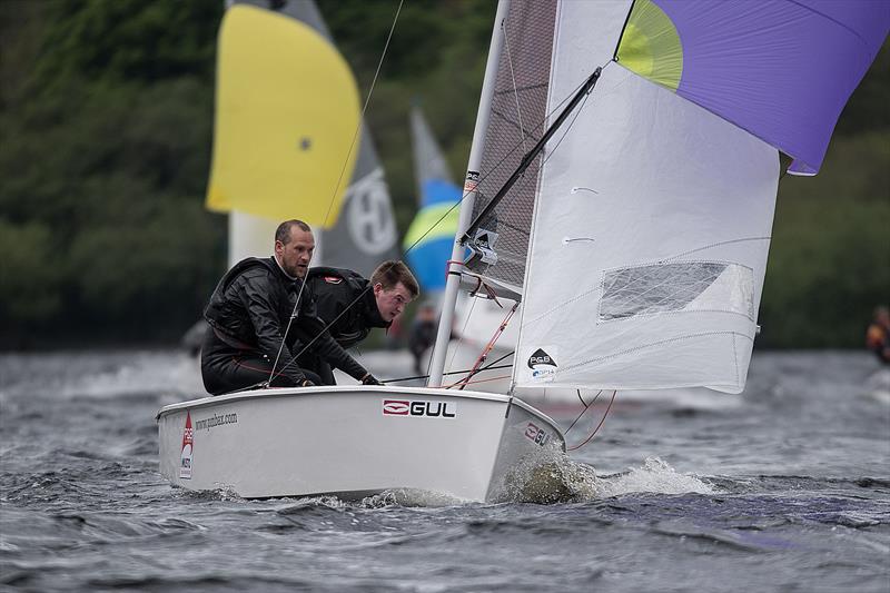 Ross Kearney and Stephen Graham won race 2 only to find out they were OCS during the Gul GP14 Inlands at Bala photo copyright Richard Craig / www.SailPics.co.uk taken at Bala Sailing Club and featuring the GP14 class