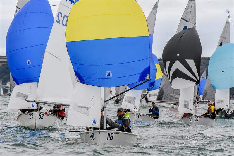 Silver fleet leaders on day 2 of the Gul GP14 Worlds at Mount's Bay - photo © Lee Whitehead / www.photolounge.co.uk