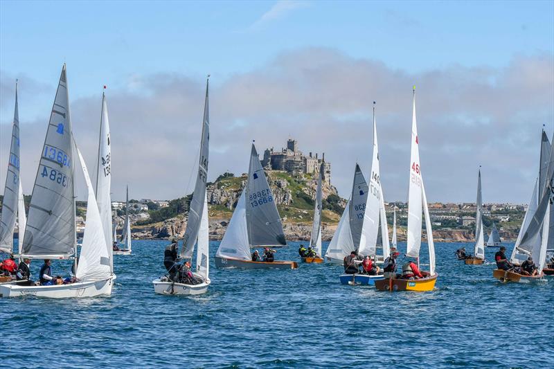 Sailing with the mount in the background during the Gul GP14 Worlds at Mount's Bay - photo © Lee Whitehead / www.photolounge.co.uk