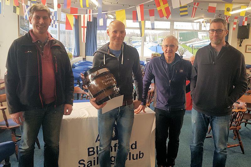 Mike Senior (with crews Liz Senior/Ollie Woodhead) wins the Blithfield Barrell 2021/22 photo copyright Alastair Reed taken at Blithfield Sailing Club and featuring the GP14 class