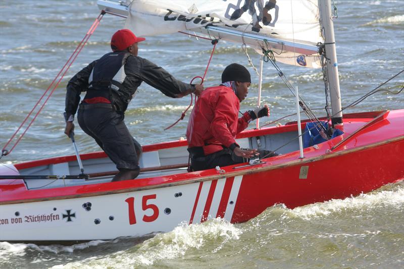 The GP14 team on 'Red Baron' during the 2022 Mac 24 Hour Challenge photo copyright Angela Caroline Gray taken at Milnerton Aquatic Club and featuring the GP14 class