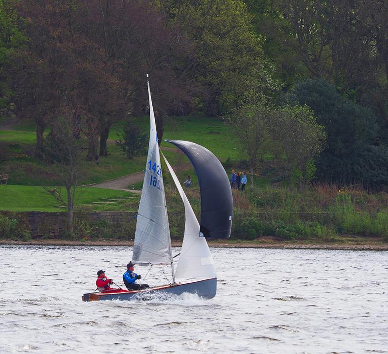 John and Jack Telford win the Hollingworth Lake GP14 Open photo copyright Sandra Walker taken at Hollingworth Lake Sailing Club and featuring the GP14 class
