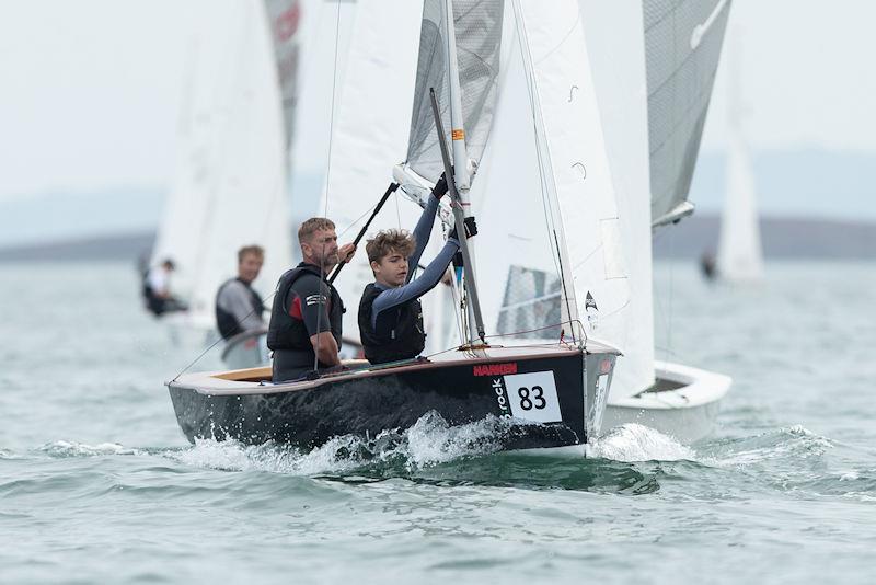 Keith and Matteo Louden at the Progressive Credit Union GP14 Worlds 2022 photo copyright Bob Given Photography taken at Skerries Sailing Club and featuring the GP14 class