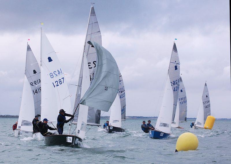 Blay and McNally lead Dobson and Mee to the mark - Progressive Credit Union GP14 Worlds 2022 day 6 photo copyright SSC taken at Skerries Sailing Club and featuring the GP14 class