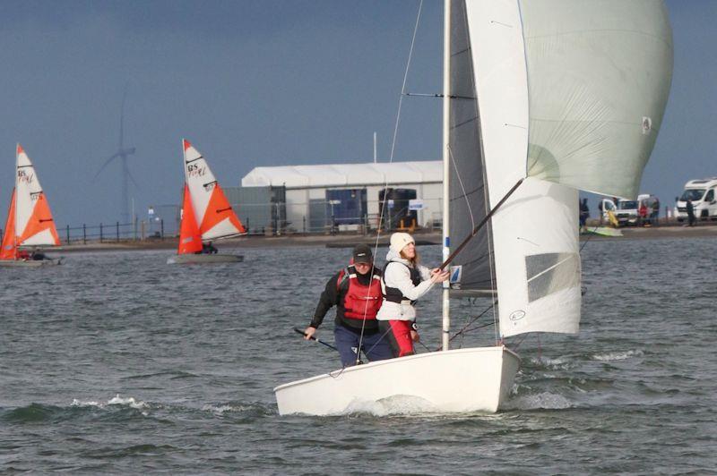 Trevor Jenkins & Sally Bromilow - West Kirby SC Arctic Series day 4 photo copyright Alan Jenkins taken at West Kirby Sailing Club and featuring the GP14 class