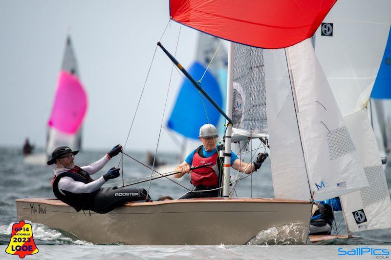 Hugh Gill and Richard Street - GP14 Nationals 2023 at Looe photo copyright Richard Craig / www.SailPics.co.uk taken at Looe Sailing Club and featuring the GP14 class