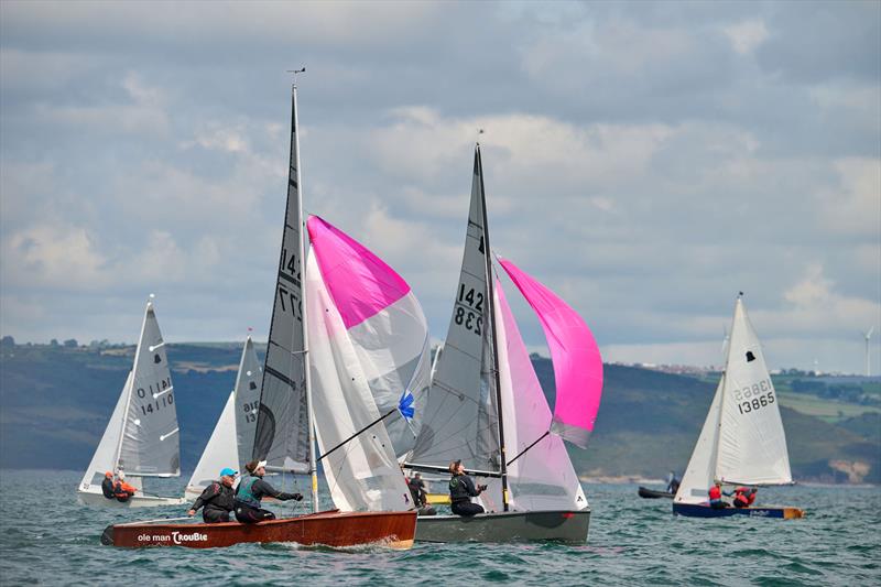 Curly Morric following Fergus Barnham - Ripe Craftinsure GP14 National Championship at Tenby day 1 - photo © Richard Craig / www.SailPics.co.uk
