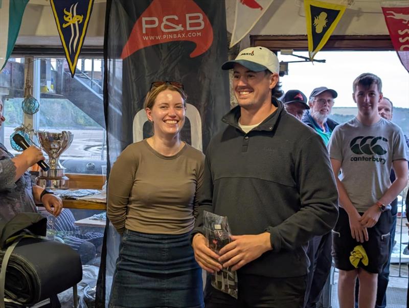 Fergus Barnham and Ellie Devereux on day 3 of the Ripe Craftinsure GP14 National Championship at Tenby photo copyright Richard Craig / www.SailPics.co.uk taken at Tenby Sailing Club and featuring the GP14 class