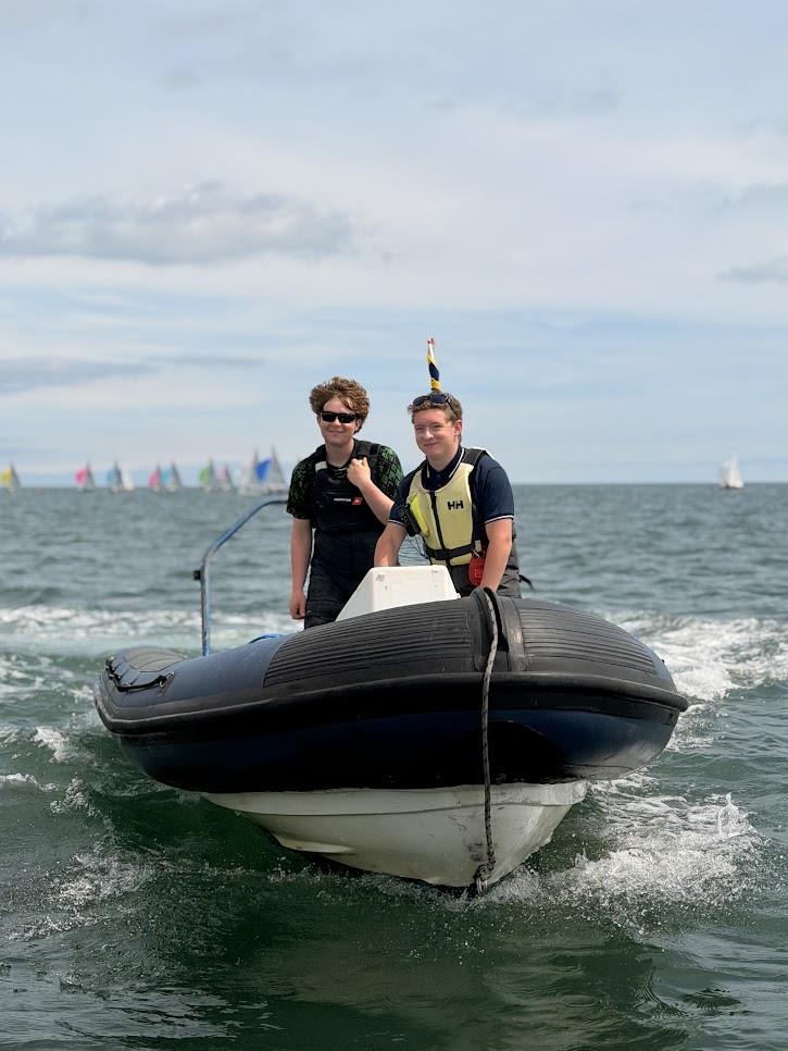 Gate launch crew - GP14 Leinster Championship at Howth photo copyright Karolina Kernan taken at Howth Yacht Club and featuring the GP14 class