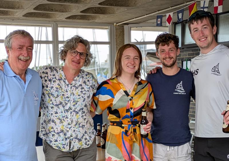 James Stafford and the weekend's winning team - GP14 Bell Trophy Weekend at Poole photo copyright Sue Southam taken at Poole Yacht Club and featuring the GP14 class