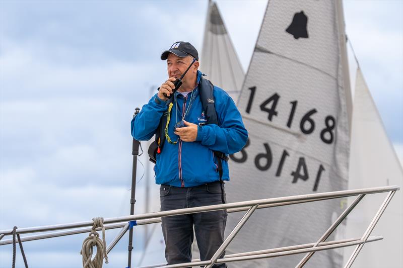 Ruan O'Tia´rnaigh, race manager, on Day 6 of the GP14 World Championship 2026 - photo © Bradley Quinn