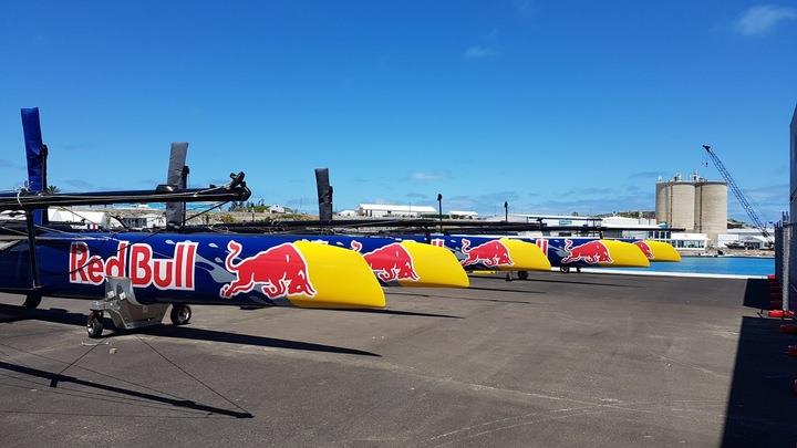 AC45F fleet ready to go in Bermuda - photo © Grapefruit Graphics