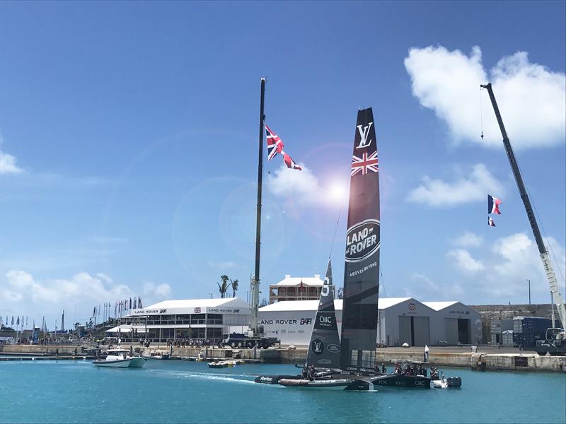 Land Rover BAR base in Bermuda photo copyright Grapefruit Graphics taken at  and featuring the  class