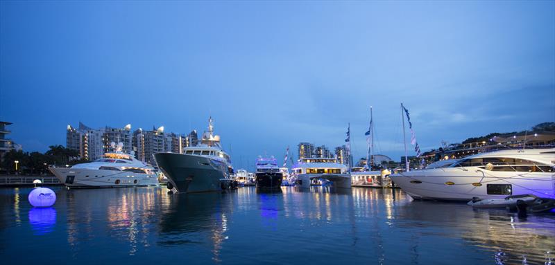 Singapore Yacht Show 2018. When the sun goes down, the parties start. - photo © Guy Nowell