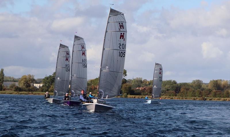 Tim Garvin leads the fleet in race 1 during the Hadron H2 Inlands at Notts County - photo © Keith Callaghan