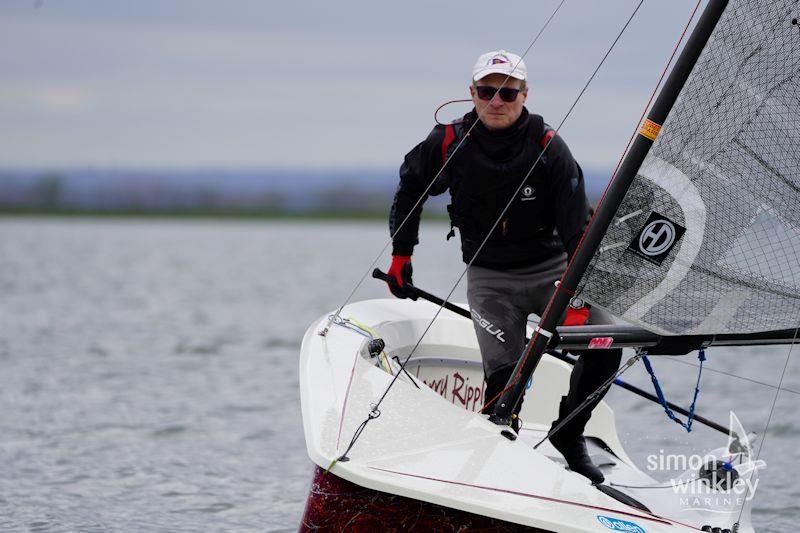 Dave Barker (fifth overall) in the Hadron H2 Inland Championships at Queen Mary photo copyright Simon Winkley taken at Queen Mary Sailing Club and featuring the Hadron H2 class