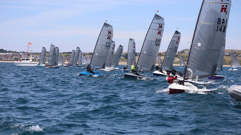 The start of race 2 on day 1 of the Harken Hadron H2 Nationals at the WPNSA - photo © Keith Callaghan