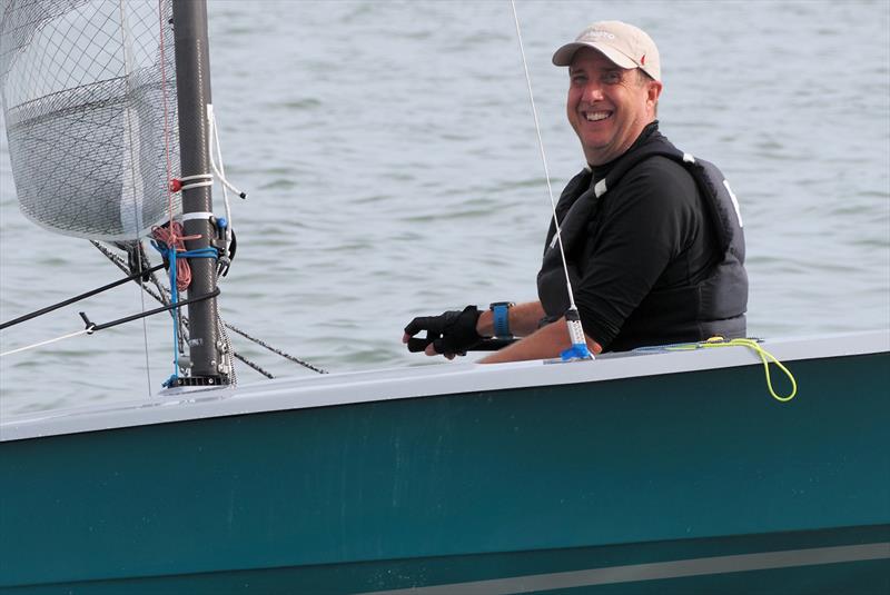 Tim Garvins has the biggest (and most consistent) smile - Kayospruce H2 Travellers Trophy at Warsash photo copyright David Henshall taken at Warsash Sailing Club and featuring the Hadron H2 class
