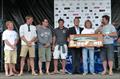 Francis Marshall (r) and his crew of Concorde with the Half Ton Spirit Trophy during the Half Ton Classics Cup at Sport Nautique Saint-Quay-Portrieux © Fiona Brown / www.fionabrown.com