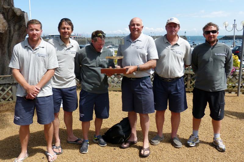 Half Ton Classics Cup Champions Peter Morton (third from right) and his crew of Swuzzlebubble with the trophy - photo © Fiona Brown / www.fionabrown.com