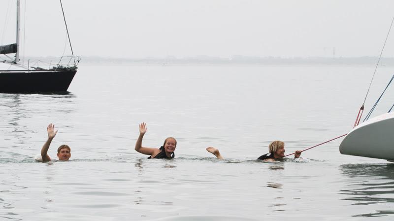 Synchronised swimming - a new Half Ton Classics Cup sub-catagory? - 2018 Half Ton Classics Cup - Day 2 photo copyright Fiona Brown taken at Koninklijke Yachtclub Nieuwpoort and featuring the Half Tonner class