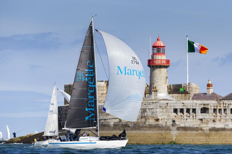 Mata (Half ton Andrieu) skippered by Michael Wright on the final day of the Volvo Dun Laoghaire Regatta 2019 photo copyright David Branigan / www.oceansport.ie taken at Dun Laoghaire Motor Yacht Club and featuring the Half Tonner class