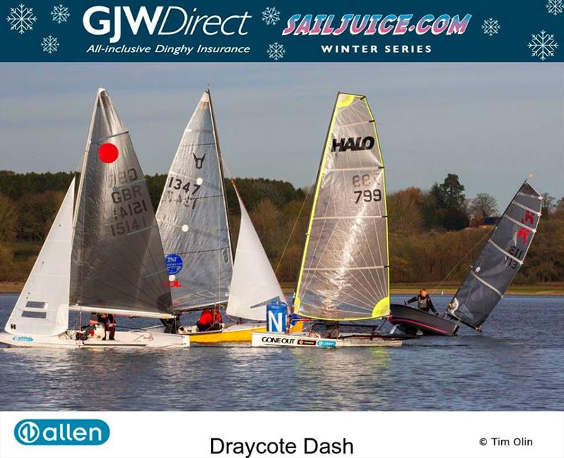 Halo rounding the mark during the Fernhurst Books Draycote Dash photo copyright Tim Olin / www.olinphoto.co.uk taken at Draycote Water Sailing Club and featuring the Halo class