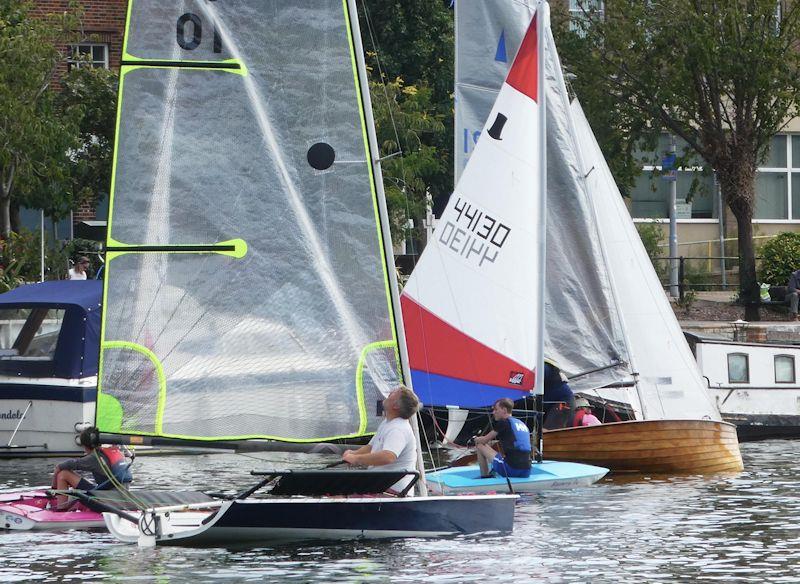 Minima YC Regatta 2020 - The Toppers of Matty Key (blue deck) and Henry Medcalf are sandwiched between Andy Greenwood's Blaze/Halo and Handicap class winner Paul Seamen's Merlin - photo © Rob Mayley