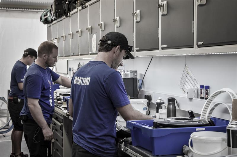 The Harken team servicing the Volvo Ocean Race yachts in Cape Town - photo © Hannah Cotterell Media