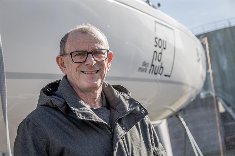 Head of the Regatta, Otto G. Jensen, is together with the staff of helpers, officials and judges, ready to greet the participants welcome to the H-Boat World Championship in Struer photo copyright Henrik Vinther Krogh taken at Struer Sejlklub and featuring the H boat class