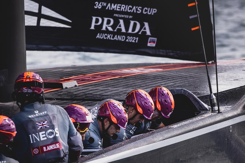 INEOS TEAM UK racing in Auckland photo copyright Harry KH / INEOS TEAM UK taken at  and featuring the  class