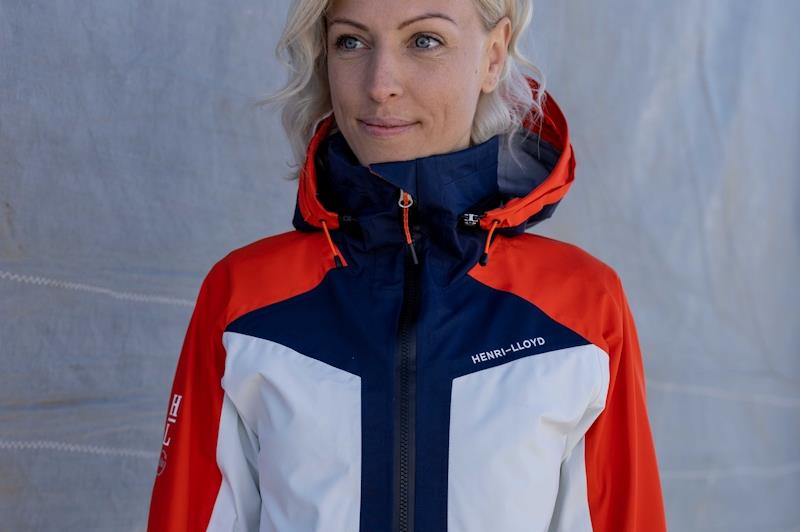 M//PRO 2.0 women's jacket in Orange, Navy and White colourway photo copyright Henri-Lloyd taken at  and featuring the  class