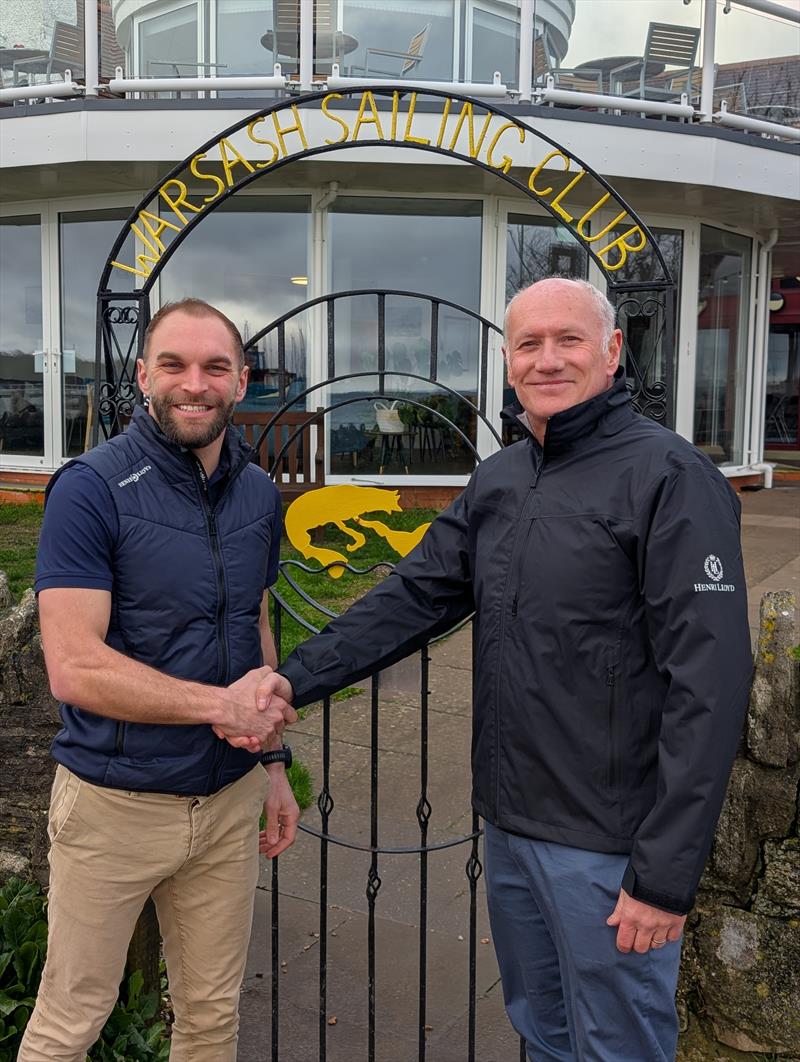 Henri-Lloyd's Ross Partridge and Warsash Sailing Club Commodore Roger Cerrato photo copyright Henri-Lloyd taken at Warsash Sailing Club and featuring the  class
