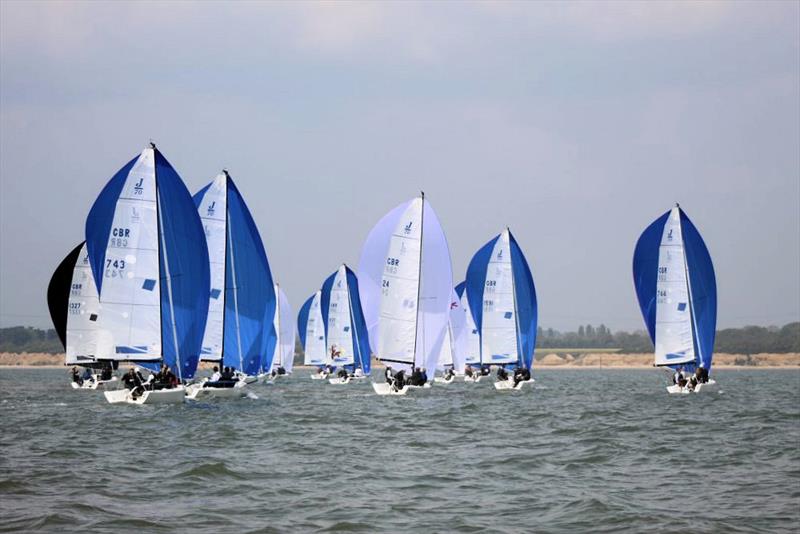 J70s at the Warsash Spring Series 2025 photo copyright Nigel Rennie taken at Warsash Sailing Club and featuring the  class