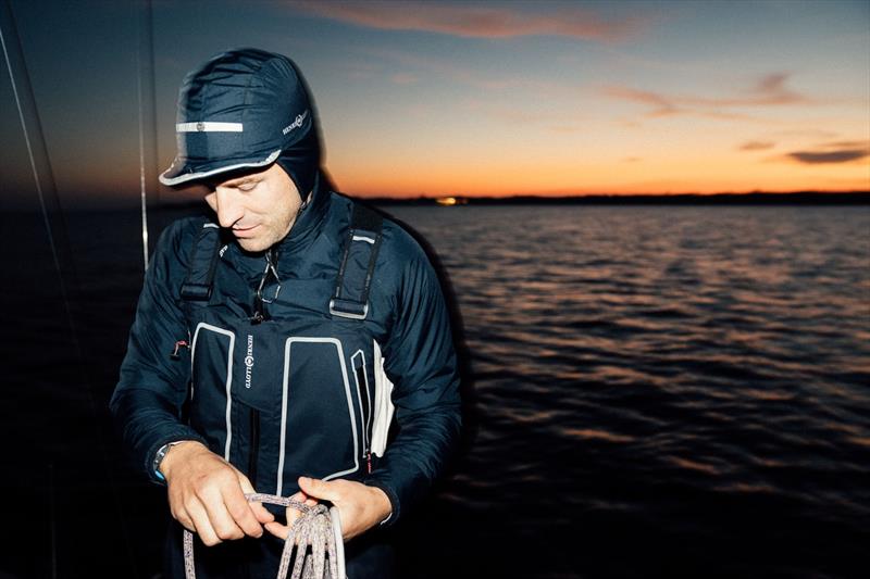 Sam Goodchild wearing SmartTherm PRO together with Ocean PRO Saloppetes - photo © Henri-Lloyd