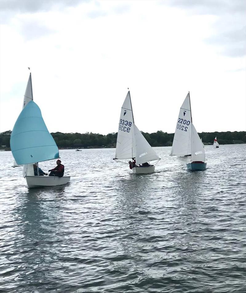 The downwind leg during the Bewl Sailing Association Heron Open photo copyright Colin Nutt taken at Bewl Sailing Association and featuring the Heron class